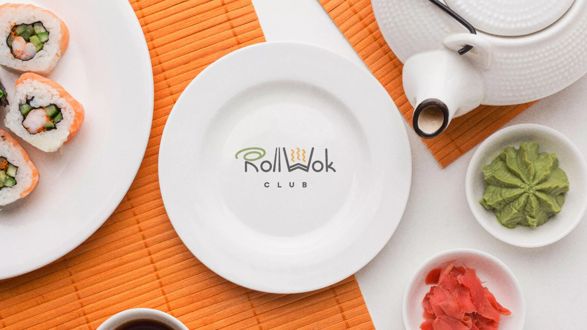 Разработка логотипа и фирменного стиля в Нефтекумске для суши-бара «Roll Wok Club» Разработка логотипа и фирменного стиля в Нефтекумске для суши-бара «Roll Wok Club»